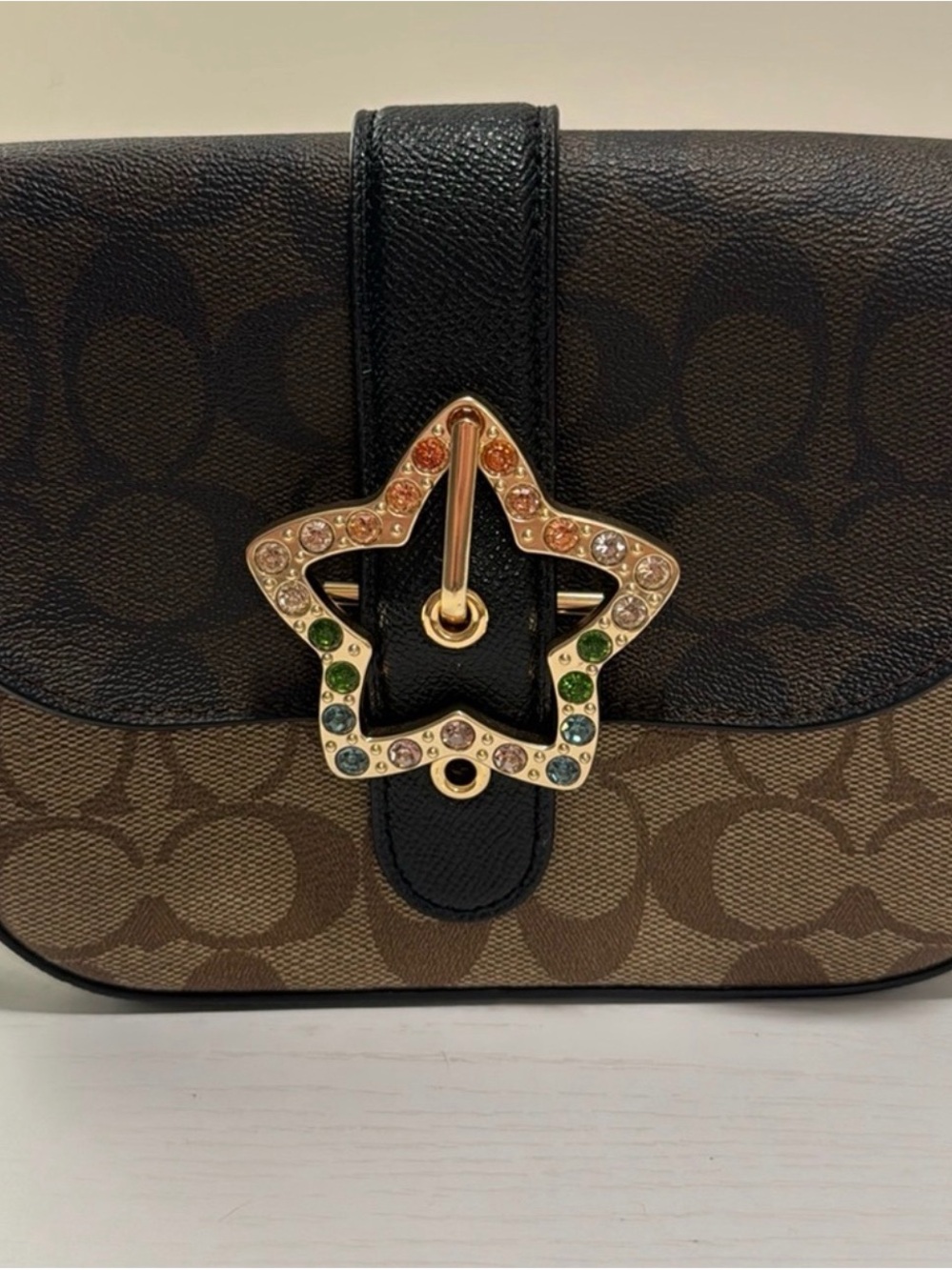 Coach GEMMA Signature Canvas Crossbody with Star Crystal Turnlock